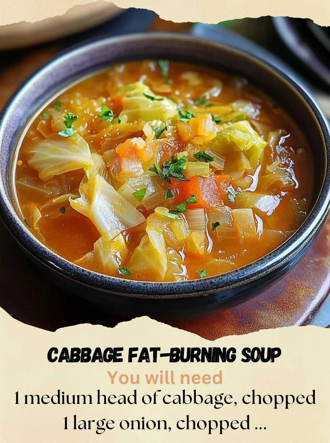 Soup for Burning Fat with Cabbage