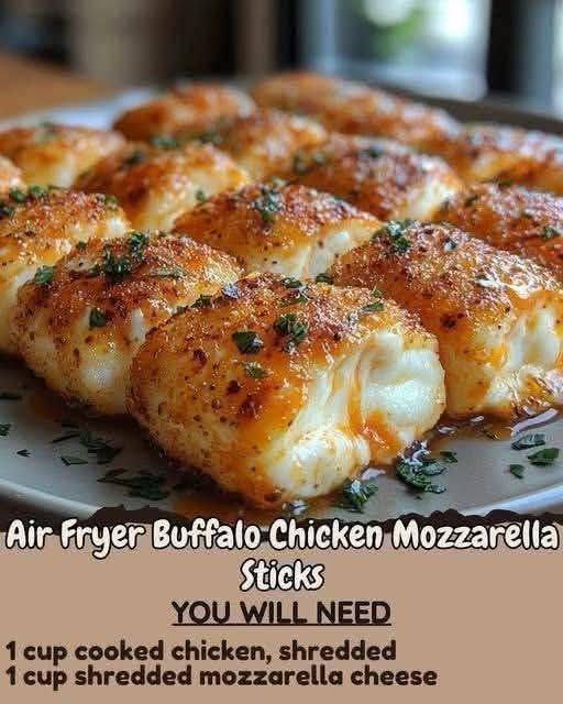 Air Fryer Buffalo Chicken Mozzarella Sticks