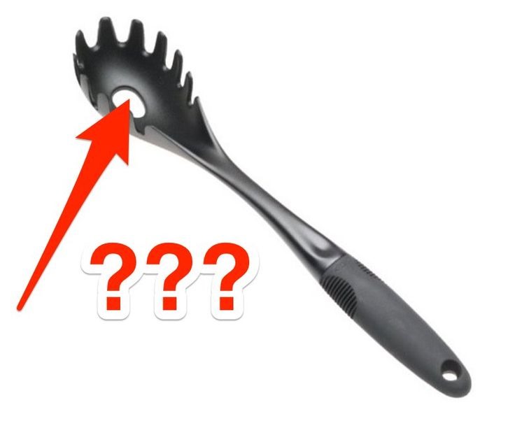 The Genius Purpose of That Hole in Your Pasta Spoon Nobody Uses