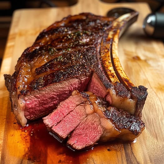 Herb-Infused Butter Tomahawk Steak