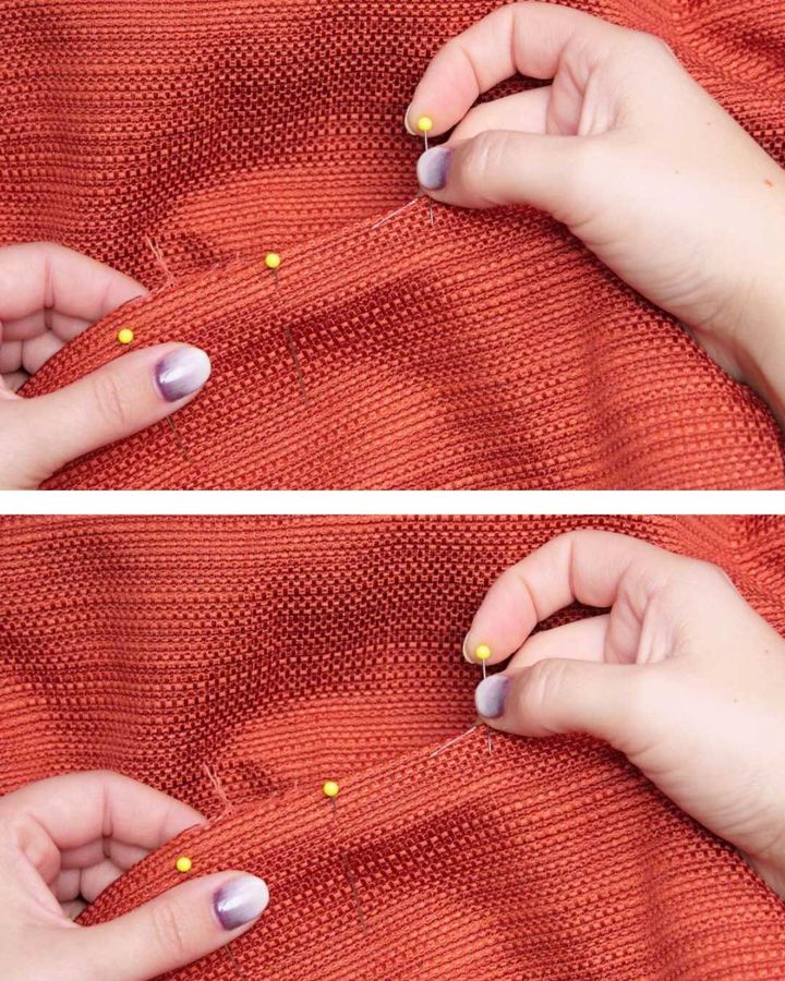 Buy a curtain panel at the store and follow this effortless idea