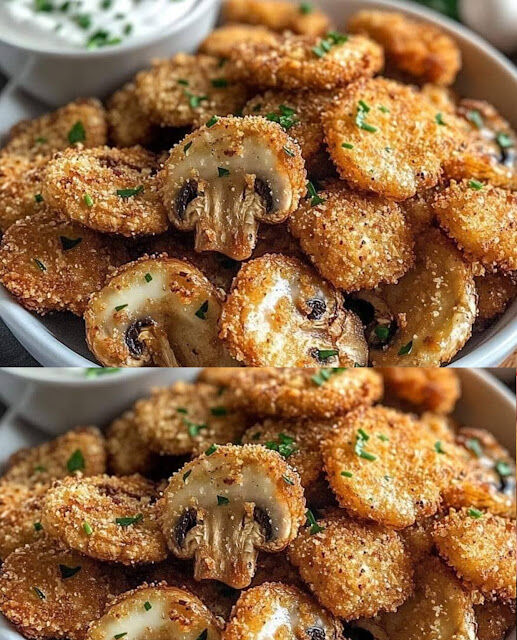 Crispy Garlic Mushroom Bites
