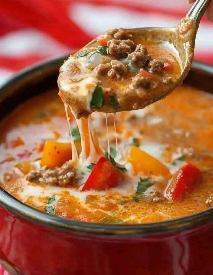 Creamy Beef Taco Soup