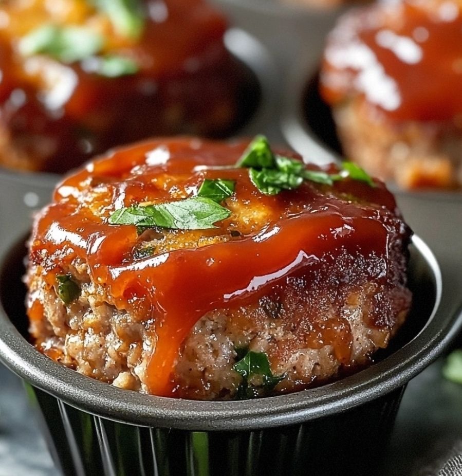 Cheesy Stuffed Meatloaf Bites