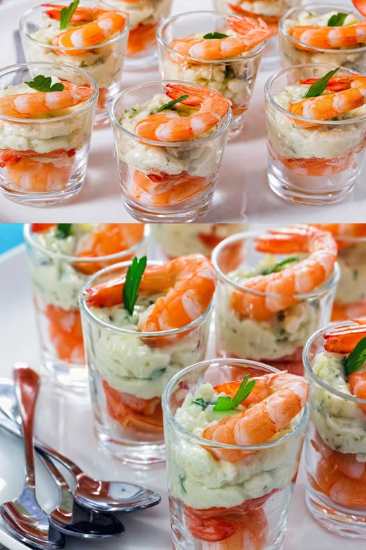 Shrimp, Salmon, and Cream Cheese Verrine