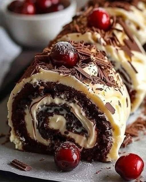 Chocolate Cherry Roulade