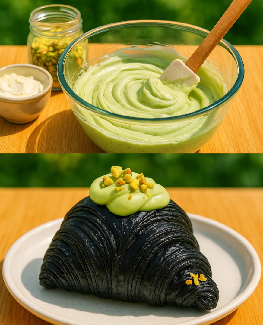 Immersive Croissant with Black Pistachios