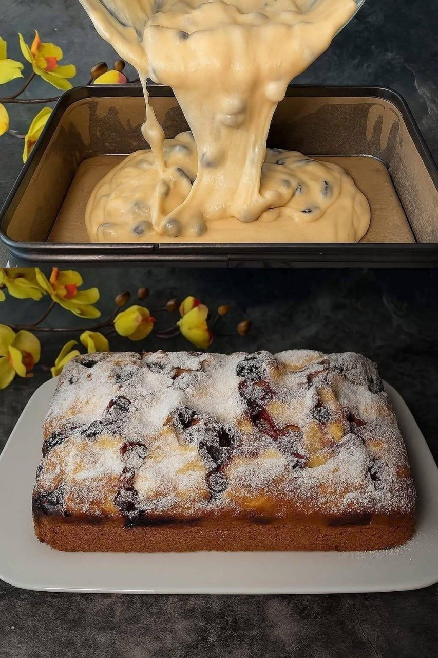 Cherry Yogurt Cake with Dried and Fresh Cherries