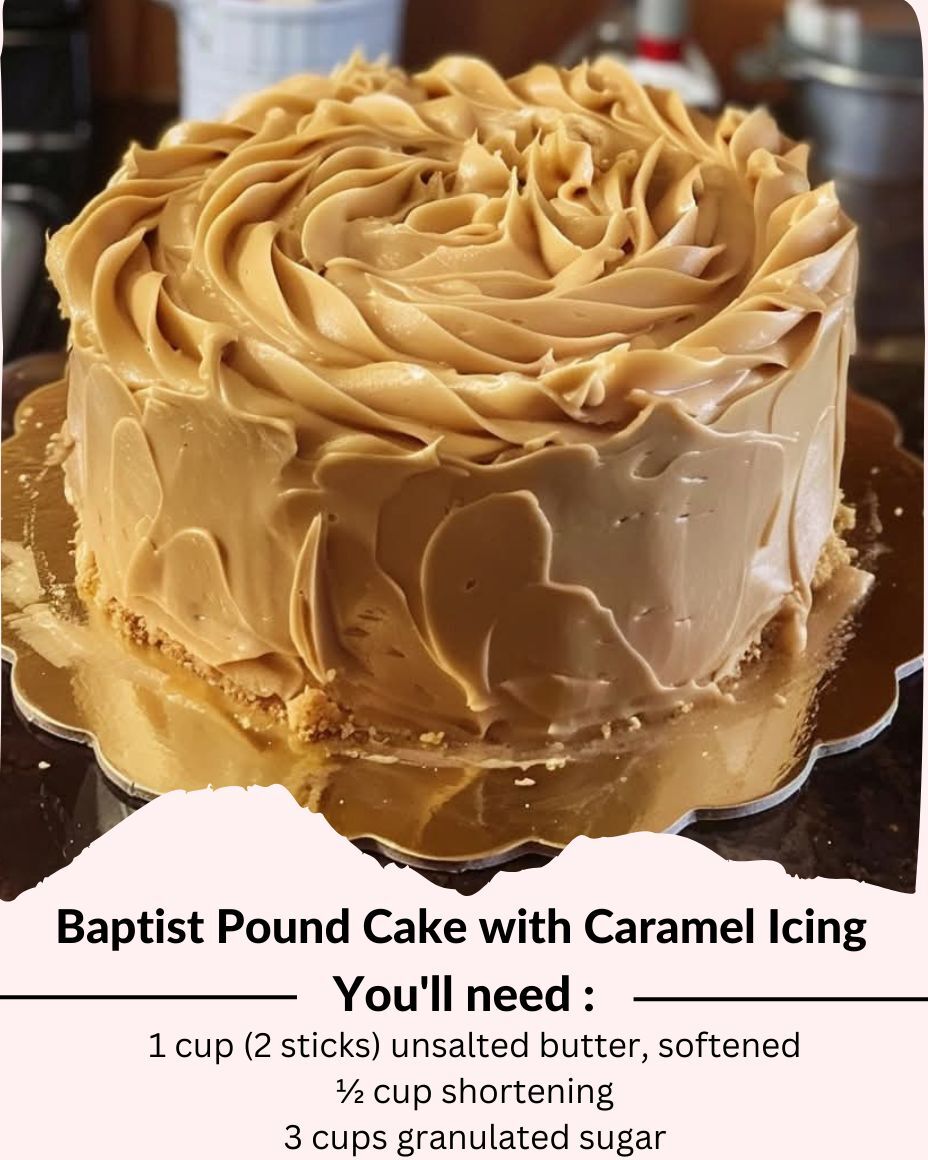 Baptist Pound Cake with Caramel Icing