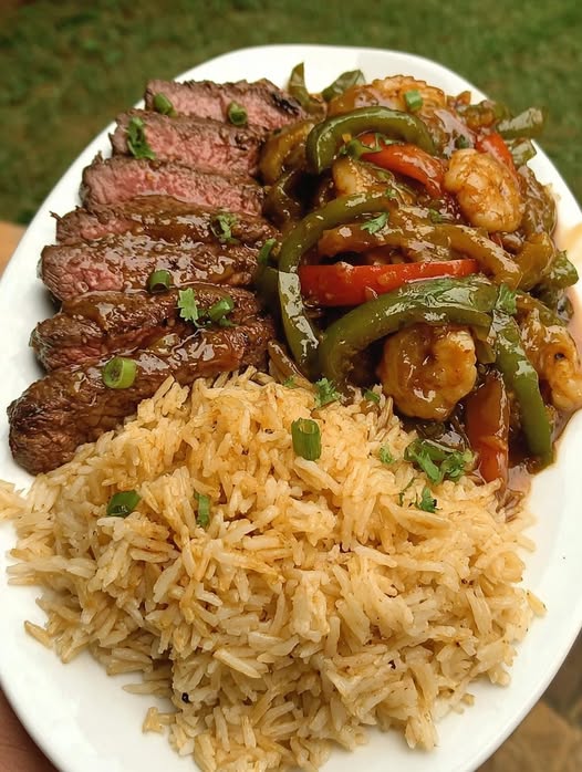 Pepper Steak with Rice