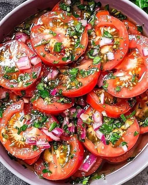Delicious Marinated Tomato Salad