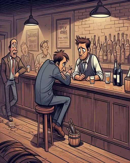 A depressed man walks into a bar and sits down!