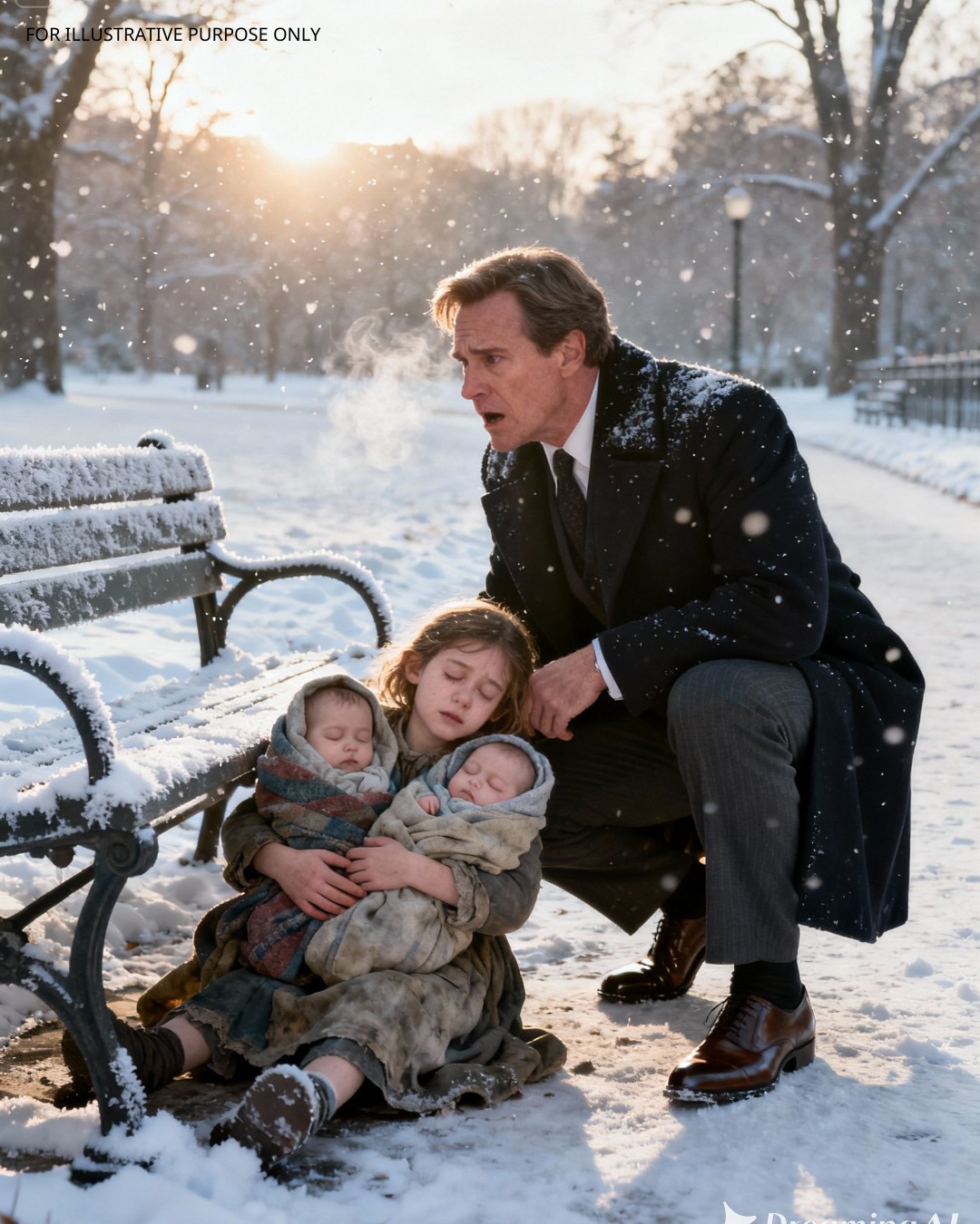 I found a young woman half-frozen in the park with two babies clinging to her — and when she whispered, “Please don’t let him find us,” I didn’t realize I was seconds away from a truth tied to my own past.