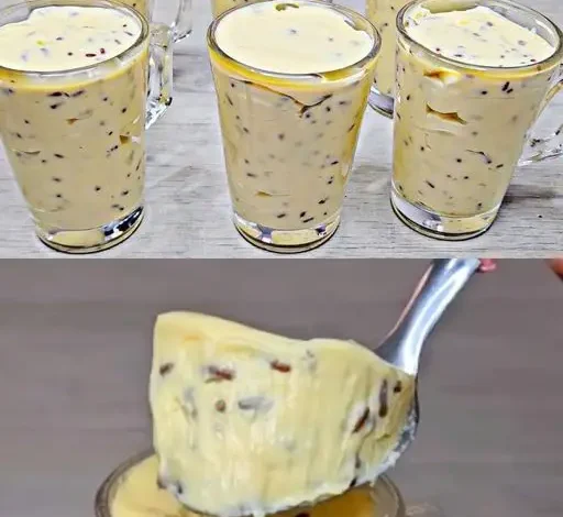 Quick and creamy dessert: Just mix it all in the blender